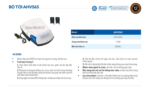 Motor Trượt trần AHV565