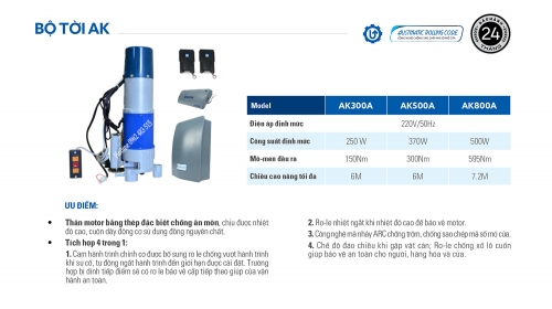 Motor cửa cuốn Austdoor AK