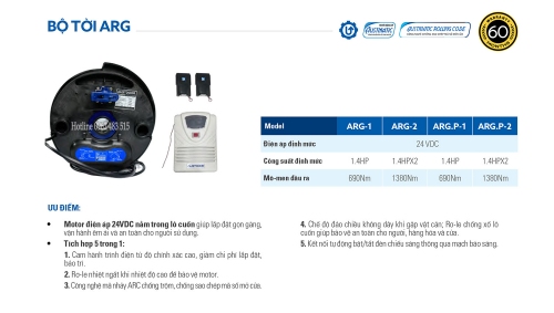 Motor cửa cuốn Austdoor tấm liền ARG